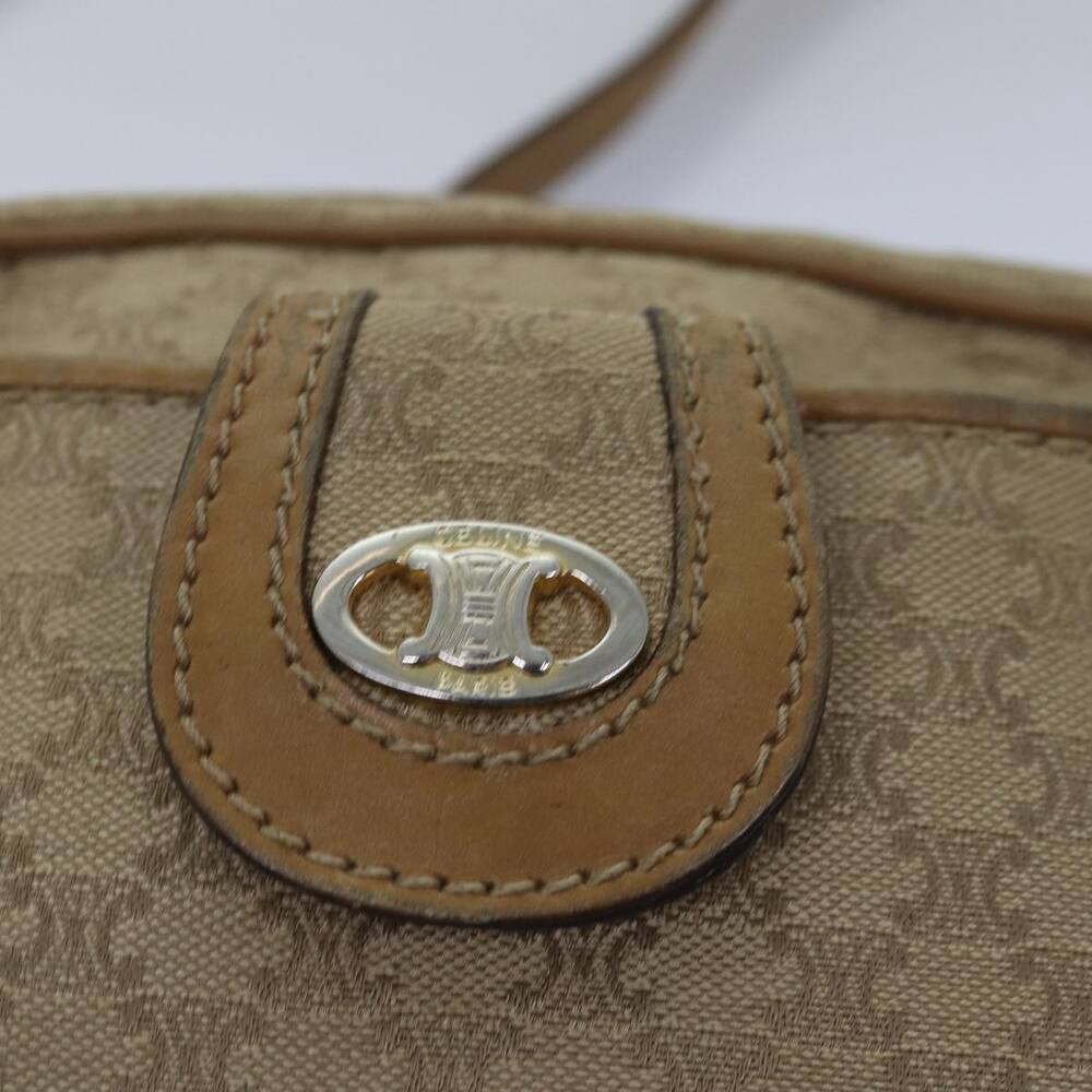 CELINE Macadam Canvas Shoulder Bag Beige - Picture 10 of 16